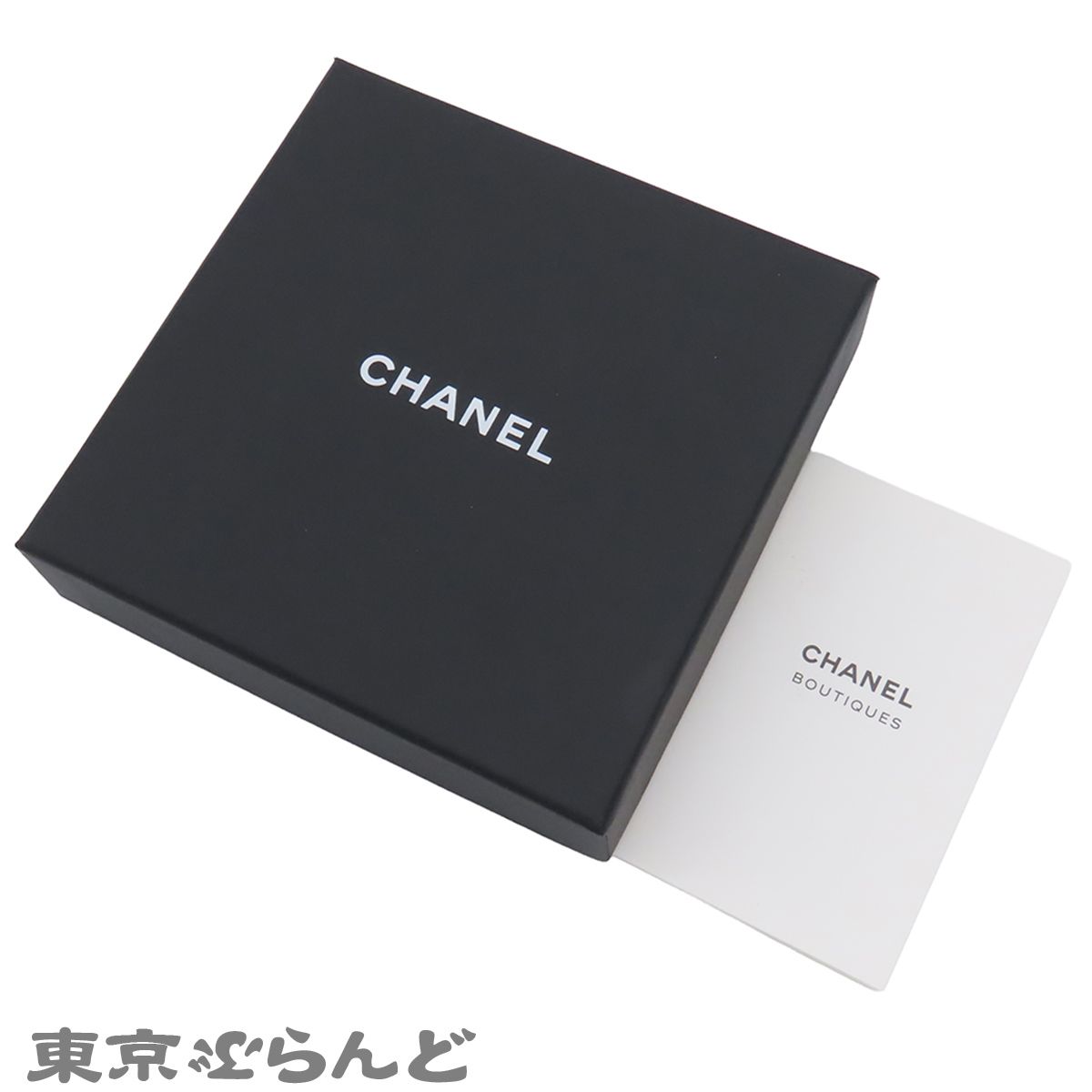 シャネル CHANEL シュシュ ブラック ゴールド金具 レザー ヘアゴム