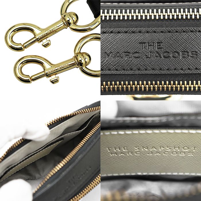 SALE【極美品】MARC JACOBS マークジェイコブス ショルダーバッグ レディース THE SNAPSHOT ダブルJ ポーチ カメラバッグ カバン 鞄 小物 ショルダーストラップ・袋付属 アイボリー ブラック 黒 ベトナム製 SALE【極美品】MARC JACOBS マークジェイコブス ショルダーバッグ