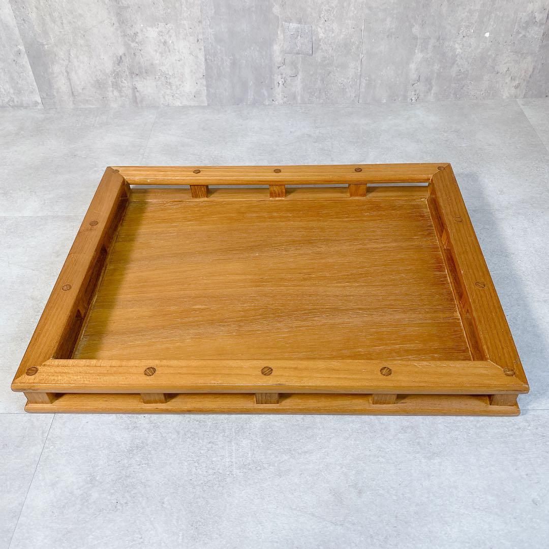 美術品・アンティーク・コレクション S072 DANSK 木製チークトレイ