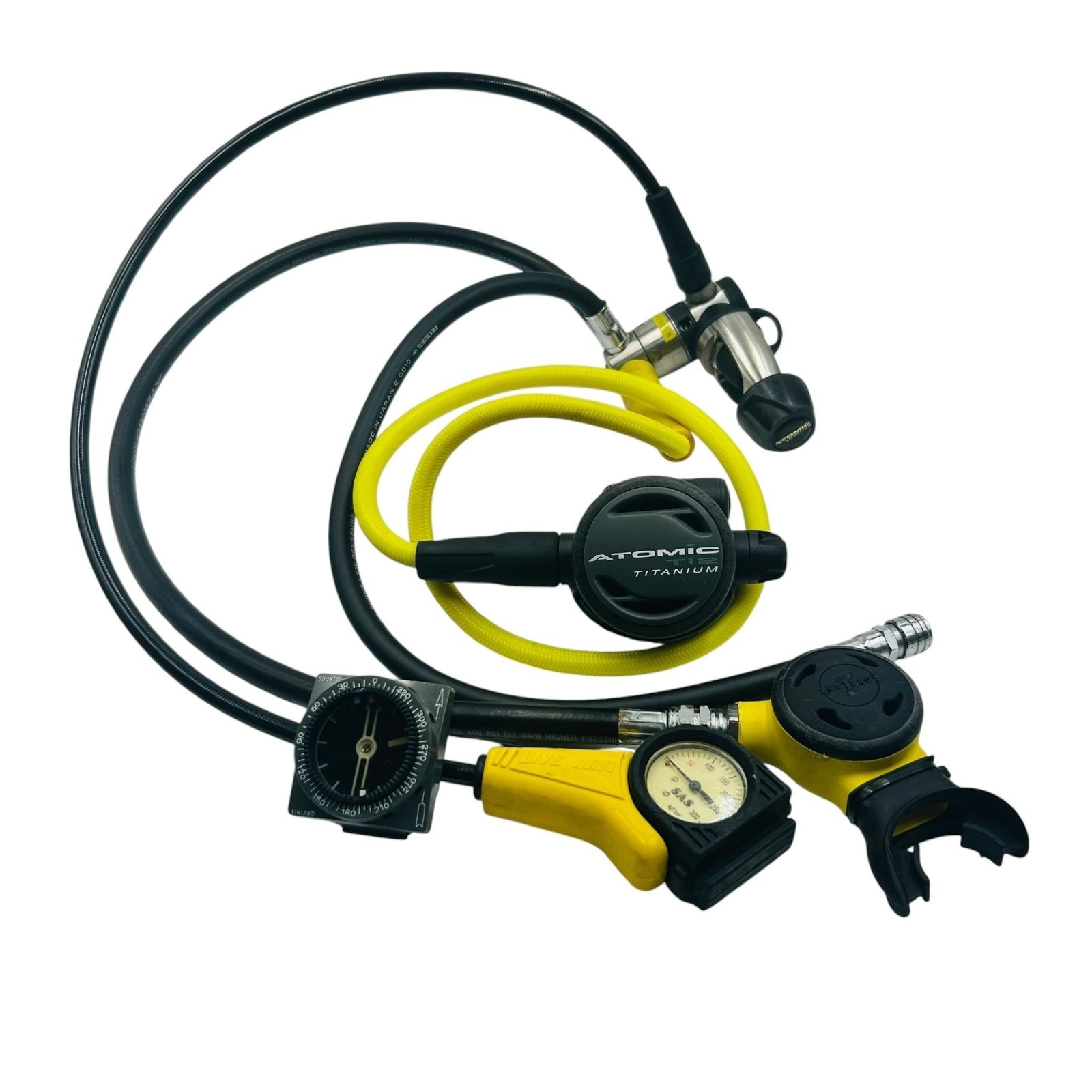 ■ATOMIC Ti2 TITANIUM レギュレーター セット SUUNTO コンパス SASゲージ AQUALUNG オクトパス ダイビング器材2464091,2464091