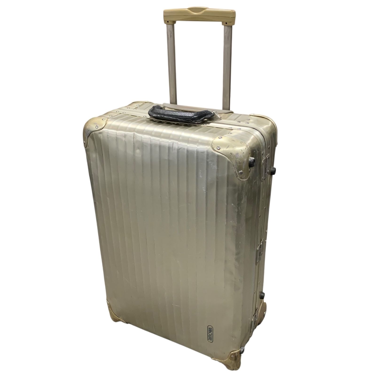 □RIMOWA リモワ アルミ スーツケース 約65cm シルバー 2輪 鍵なし