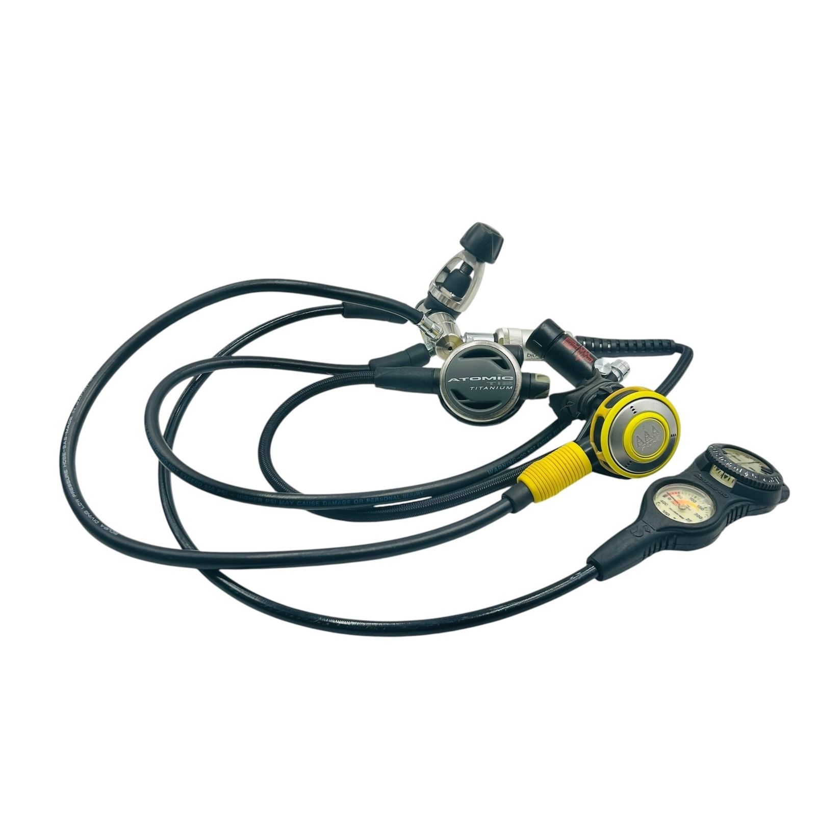 ■ATOMIC Ti2 TITANIUM レギュレーター セット AQUALUNG オクトパス ゲージ HAMMERHEAD bio-filter付 ダイビング器材2464077,2464077