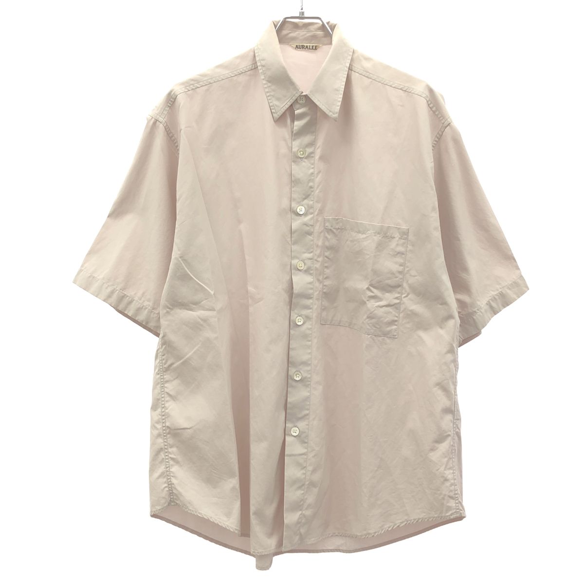 AURALEE オーラリー 20SS WASHED FINX TWILL HALF SLEEVED BIG SHIRTS