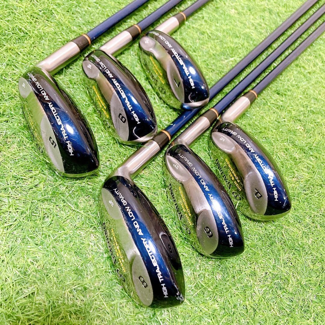 スポルディング ハイボール パワー アイアン 6本 純正カーボン S 激飛び 6本) スポルディング ハイボールパワーアイアン 5～9.P オリジナル