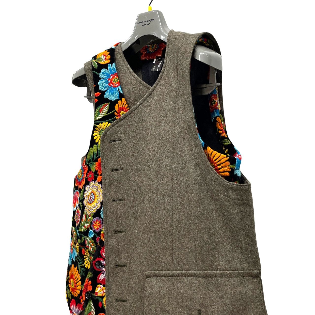 COMME des GARCONS HOMME PLUS 25AW 花柄刺繍ドッキングアシンメトリー 
