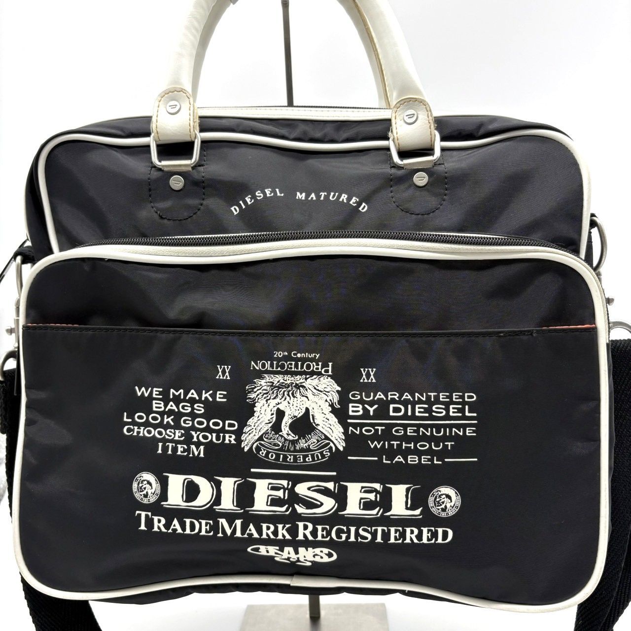 T*I様 ディーゼル　ボストンバッグ　ブレイブマン DIESEL ディーゼル ブレイブマン ロゴ 美品 ショルダーバッグ ブラック