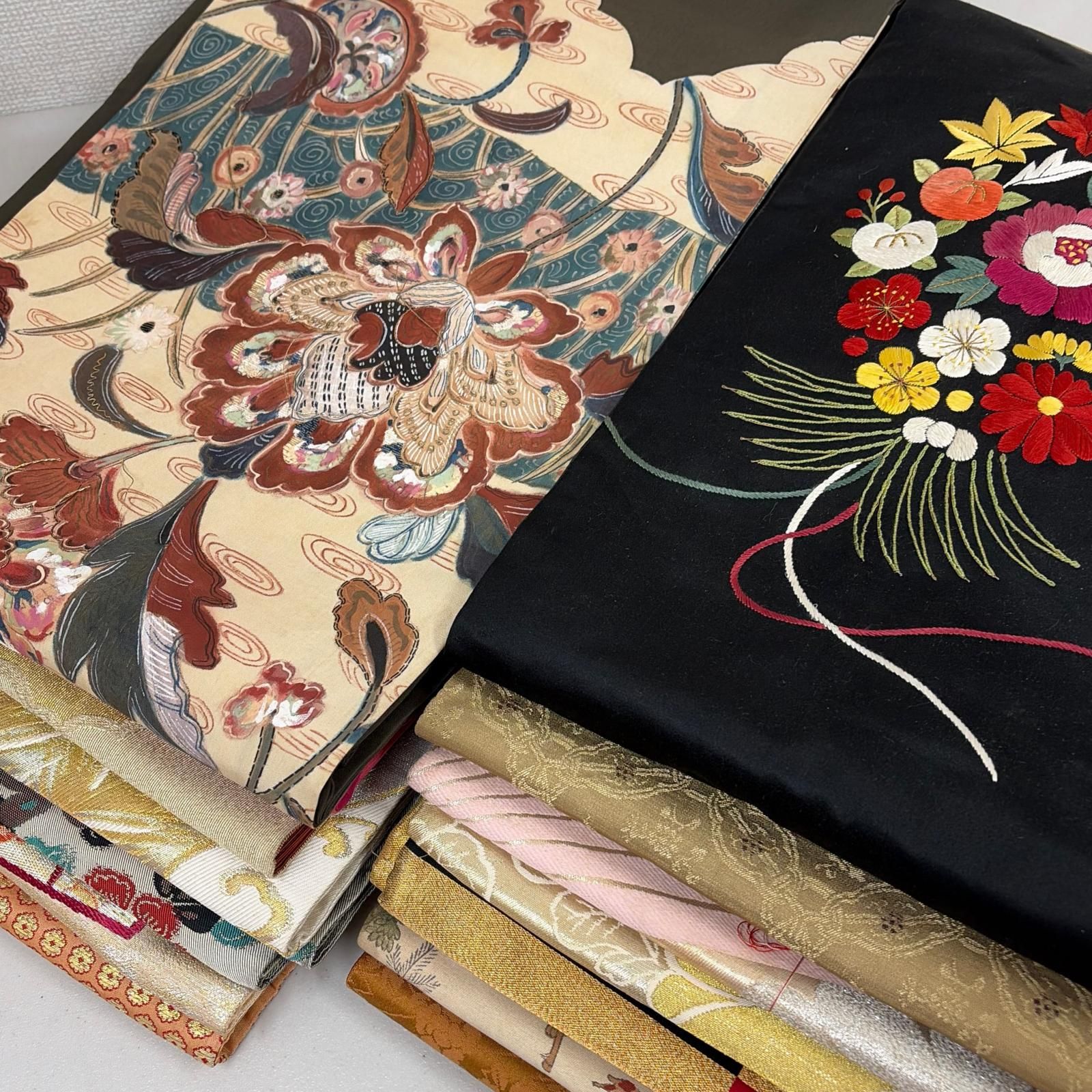 まとめ売りNo.230着物名古屋帯いろいろ14点まとめ売り着物生地 リメイク アンティーク 名古屋帯 14本 帯まとめ売り リメイク材料 Y-047 - メルカリ