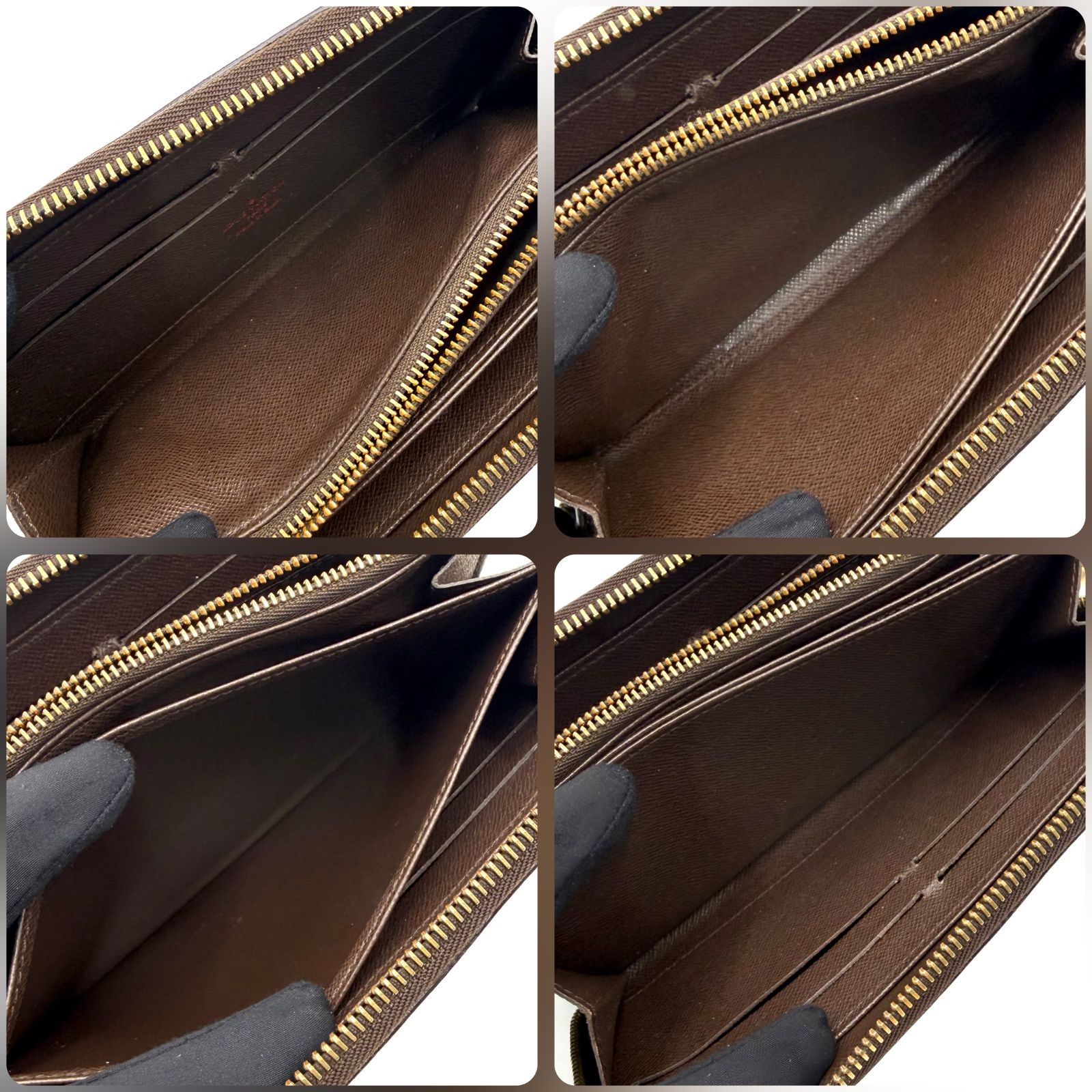 ルイヴィトン LOUIS VUITTON ダミエ エベヌ ジッピーウォレット 