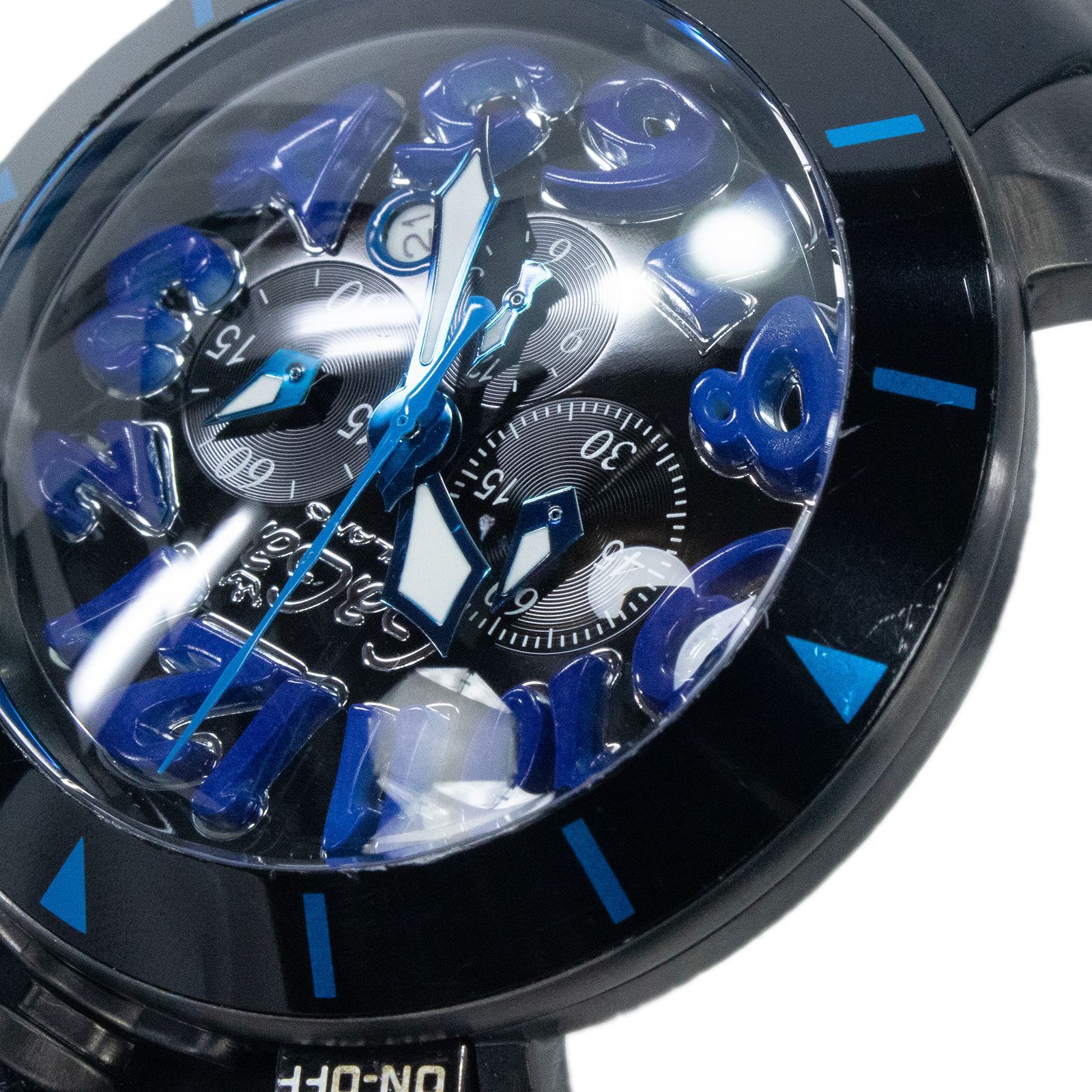 ガガミラノ 稼働品 送料無料 ガガミラノ 腕時計 クォーツ 3針 メンズ クロノ48mm