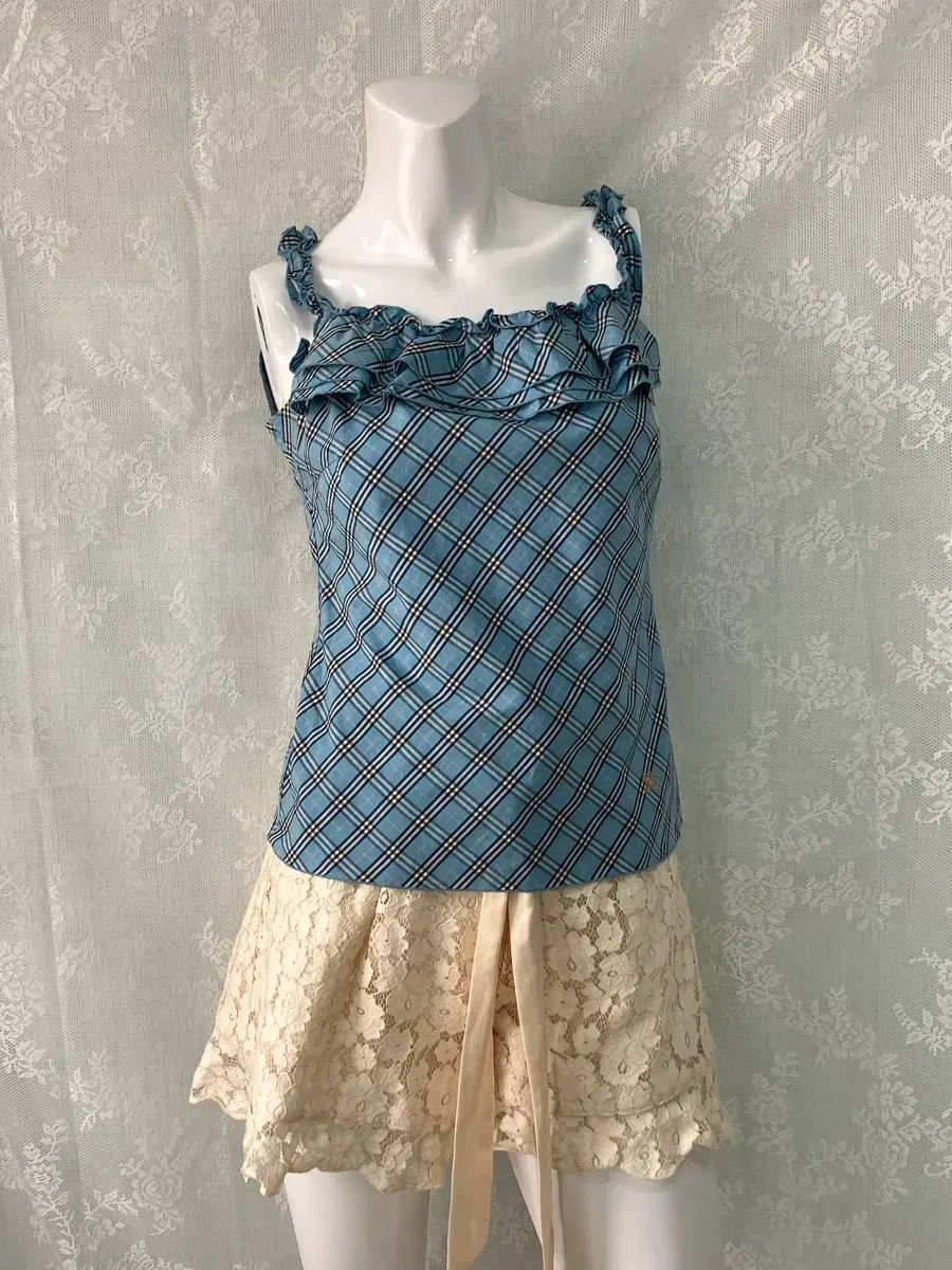 y2k✨バーバリーブルーレーベル ノースリーブ フリル ギャザー ノバチェック BURBERRY BLUE LABEL ピンク y2k ノバチェック フリル - メルカリ