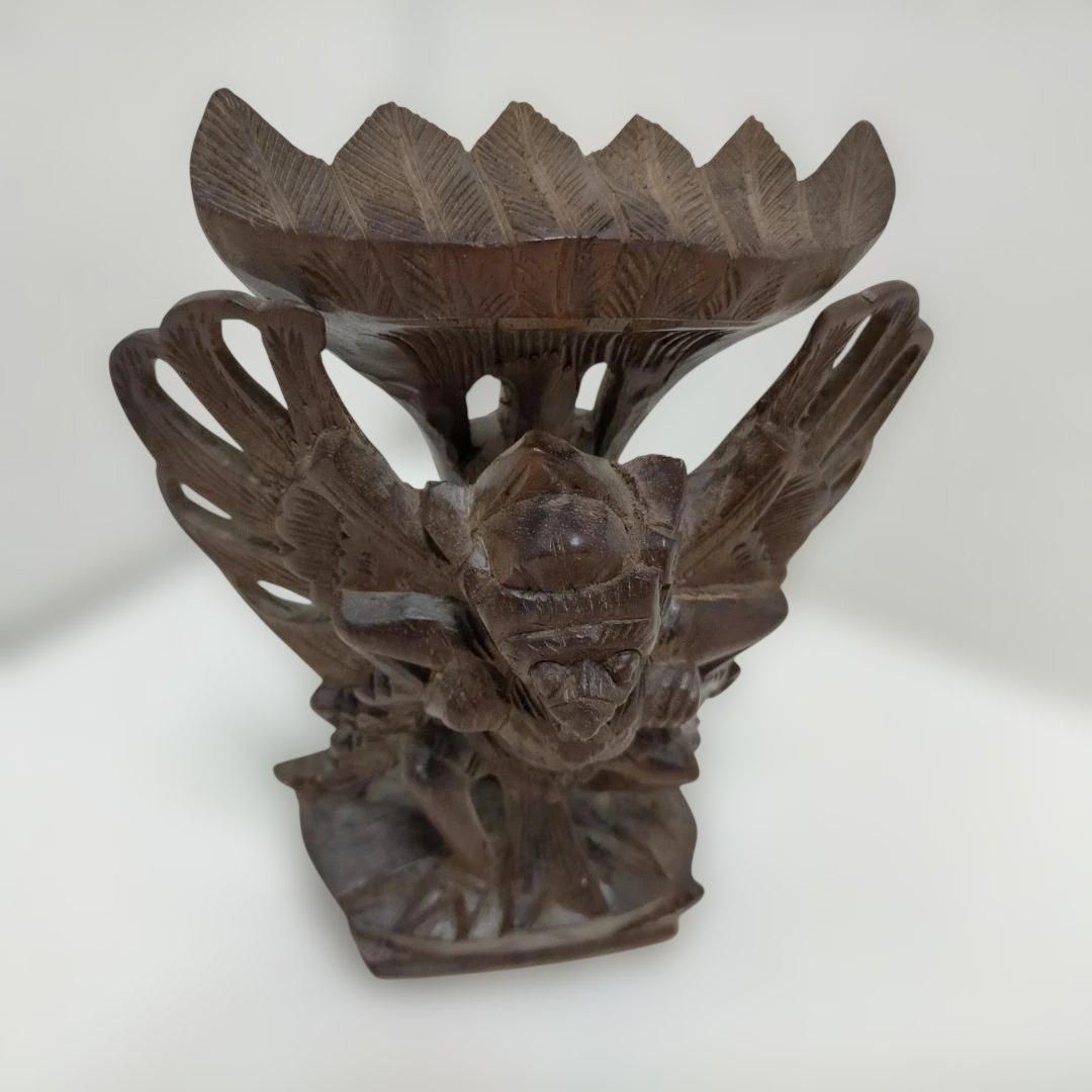 アジアン雑貨 木彫り ガルーダ像 木製彫刻 置物 バリ島民芸品 オブジェ