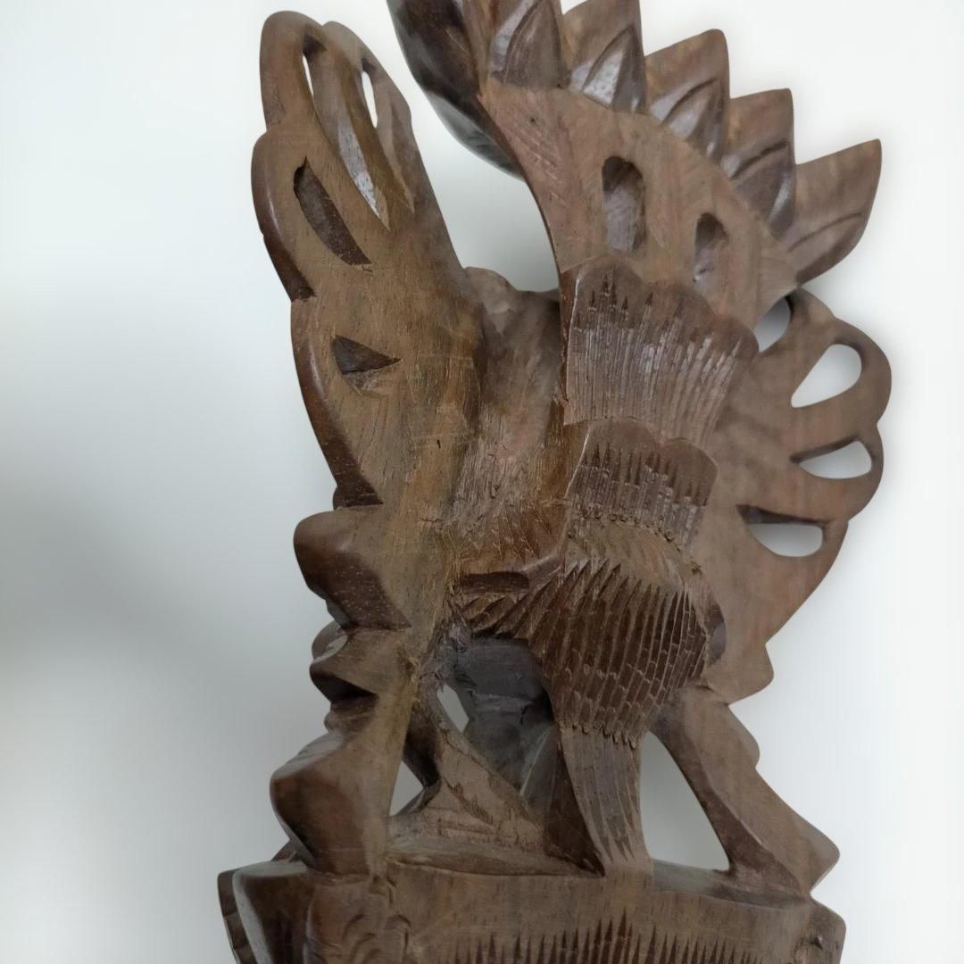 アジアン。大型の木彫りの彫刻 タイ オブジェ インテリア アジアン雑貨 置物 木彫り人形 彫刻