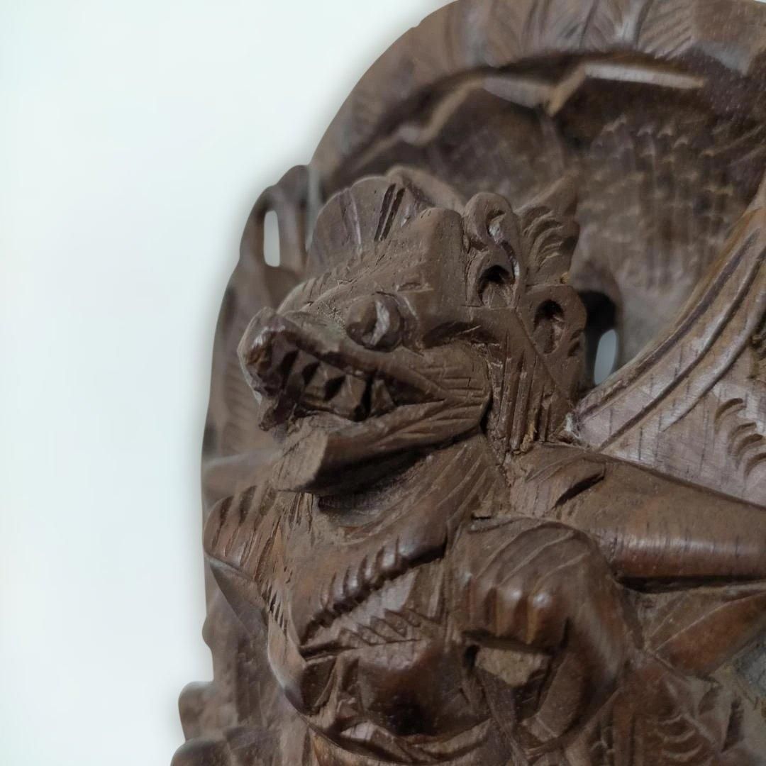 アジアン雑貨 木彫り ガルーダ像 木製彫刻 置物 バリ島民芸品 オブジェ