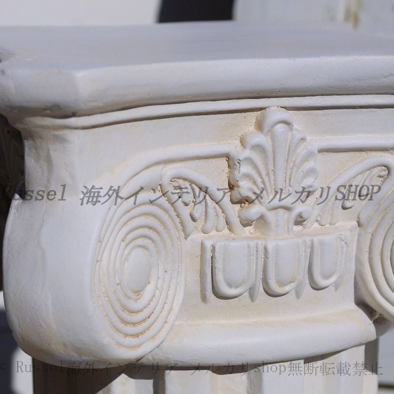  オブジェ 柱 古代 ローマ風 ヴィンテージ調 全長 125cm おしゃれ シック インテリア ローマ柱 置物 オーナメント 雑貨 アンティーク調 レトロ調 ディスプレイ デコレーション イベント 装飾 白 ホワイト 黒 ブラック 寝室雑貨 置物 インテリア小物