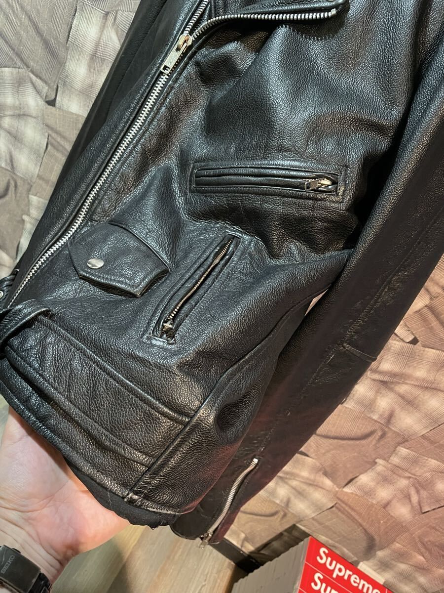 福岡出品 BURK'S BAY 古着 レザージャケット バークスベイ レザー
