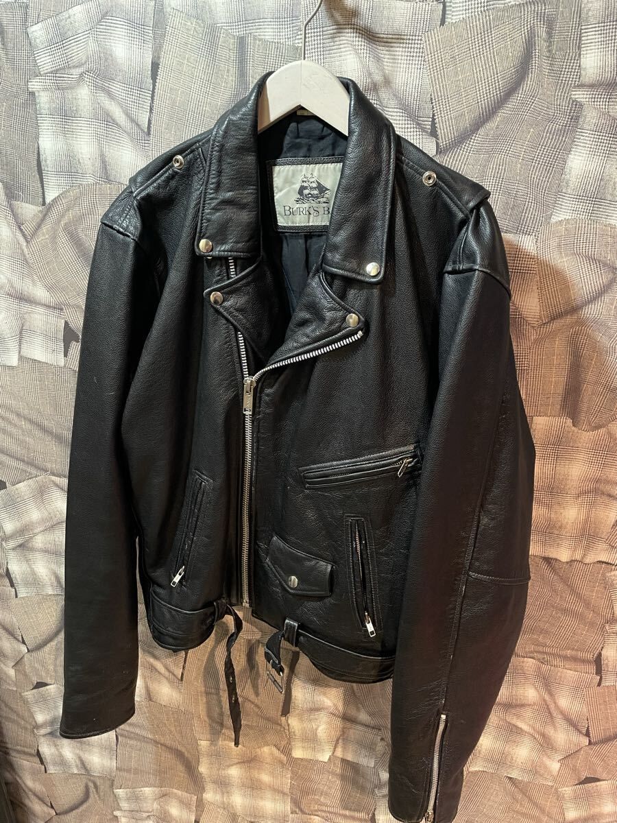 福岡出品 BURK'S BAY 古着 レザージャケット バークスベイ レザー