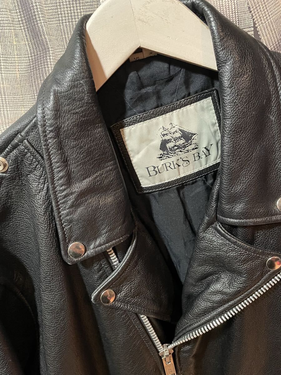 福岡出品 BURK'S BAY 古着 レザージャケット バークスベイ レザー