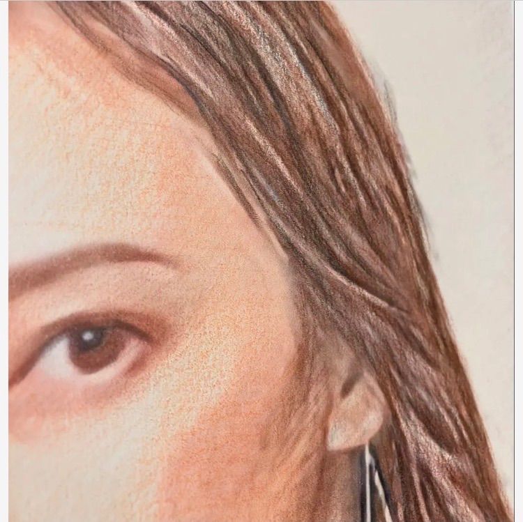 女優画① 額装品 額縁寸法33cm×24cm パステル、水彩、色鉛筆画 【公式