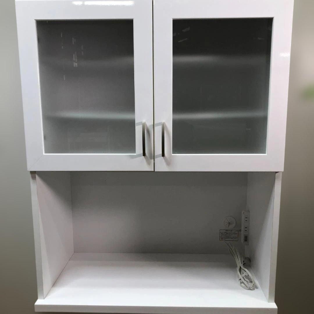 ニトリ COPAIN コパン 80KB WH 幅80cm 奥行40cm 高さ181cm 食器棚 キッチンボード ガラス扉 スライド棚 引き出し 収納　【糸島市内 送料無料】260207-8 ニトリ COPAIN コパン 80KB WH 幅80cm 奥行40cm 高さ181cm 食器棚
