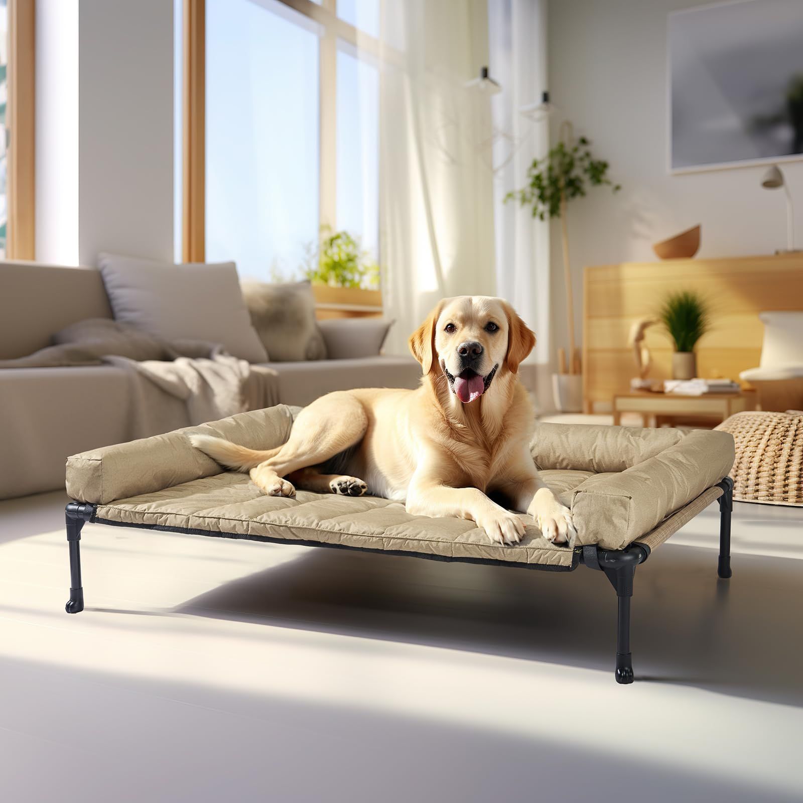 Veehoo犬 ベッドペットベッド大型犬 ベッド高架犬用ベッドドッグコット