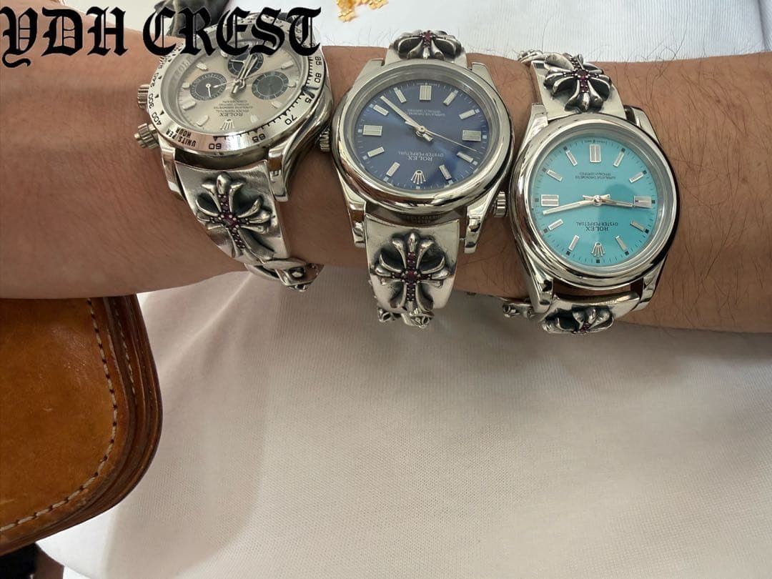 ⭐️PKUR3+4 WATCH シルバーピークル装飾石付 18cm 刻印有り - メルカリ