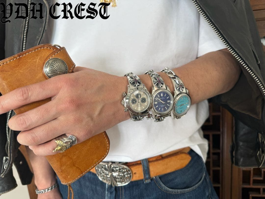 ⭐️PKUR3+4 WATCH シルバーピークル装飾石付 18cm 刻印有り - メルカリ