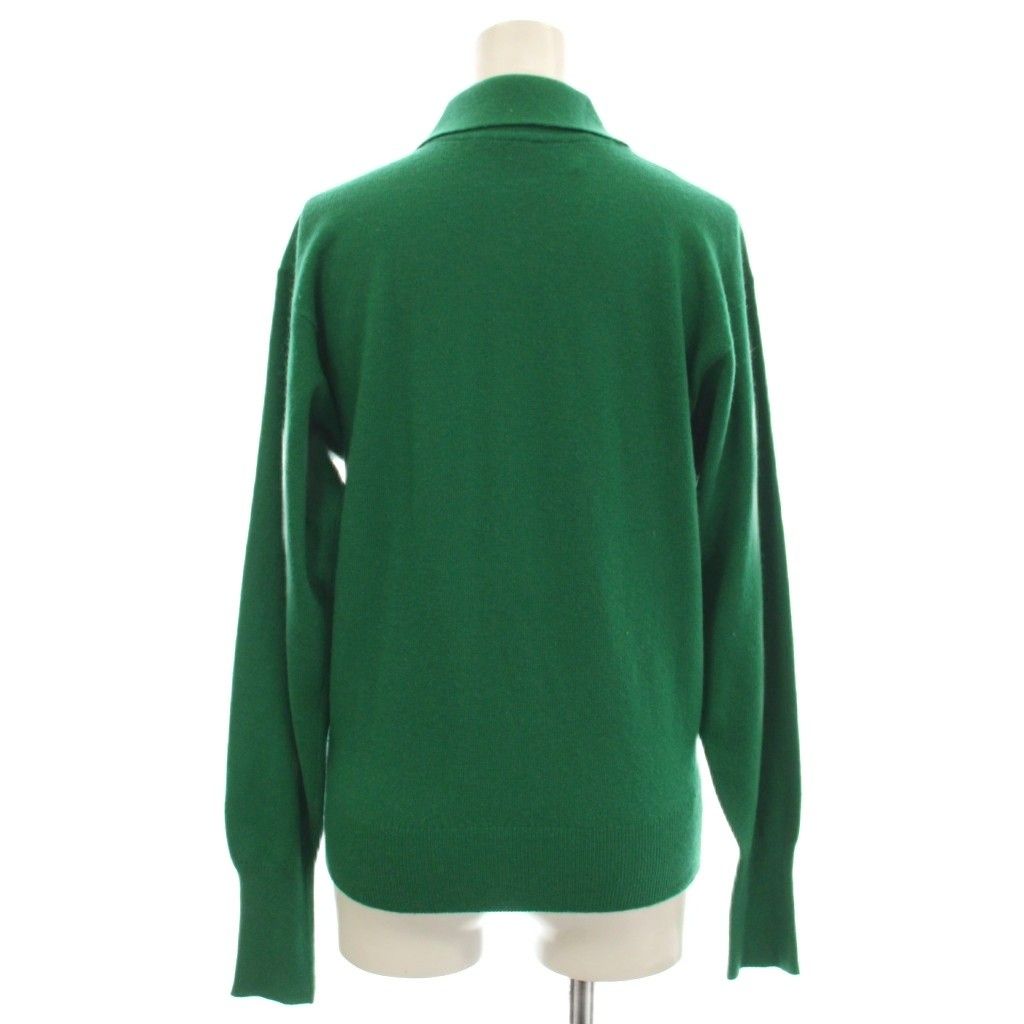 エルメス HERMES ヴィンテージ ピュアカシミヤ ニット ポロシャツ 緑 エルメス HERMES ヴィンテージ ピュアカシミヤ ニット ポロシャツ 長袖
