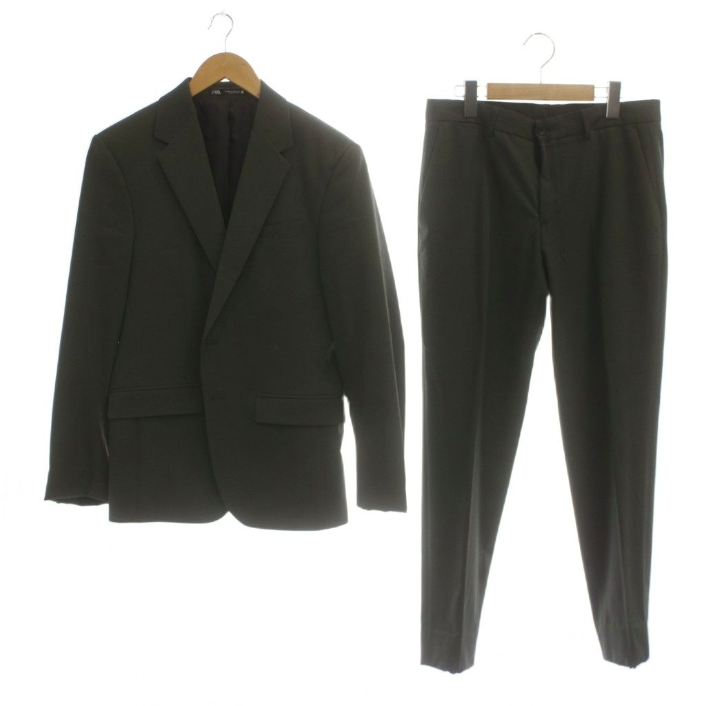 ザラ ZARA セットアップ スーツ フォーマル 36 カーキ テーラード