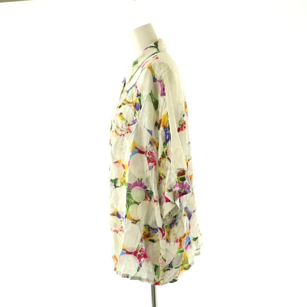 スカラー ScoLar 花柄 半袖シャツ レース M マルチカラー スカラー ScoLar 花柄 半袖シャツ レース M マルチカラー /DF □OS