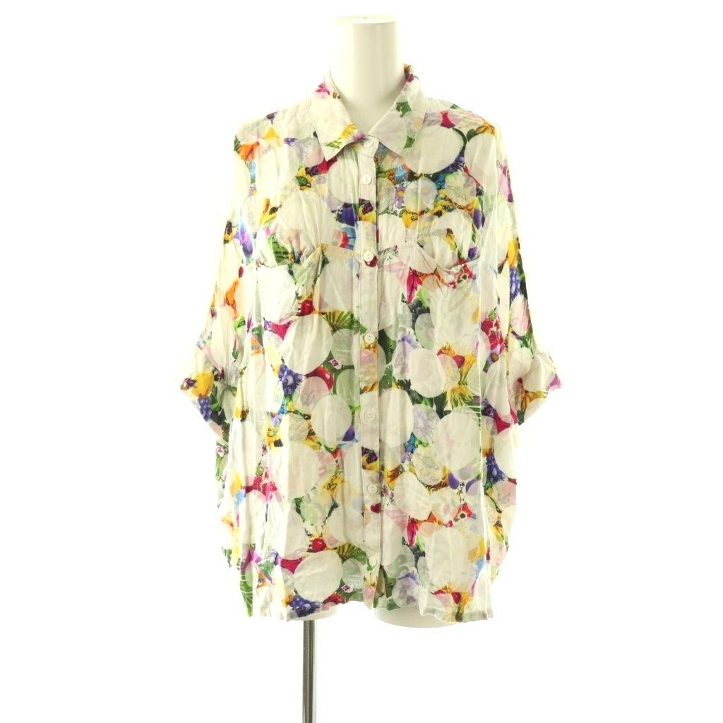 スカラー ScoLar 花柄 半袖シャツ レース M マルチカラー スカラー ScoLar 花柄 半袖シャツ レース M マルチカラー /DF □OS