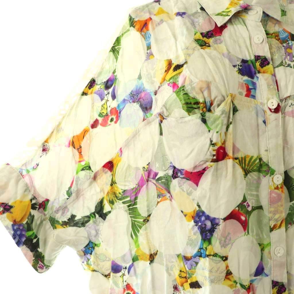 スカラー ScoLar 花柄 半袖シャツ レース M マルチカラー スカラー ScoLar 花柄 半袖シャツ レース M マルチカラー /DF □OS
