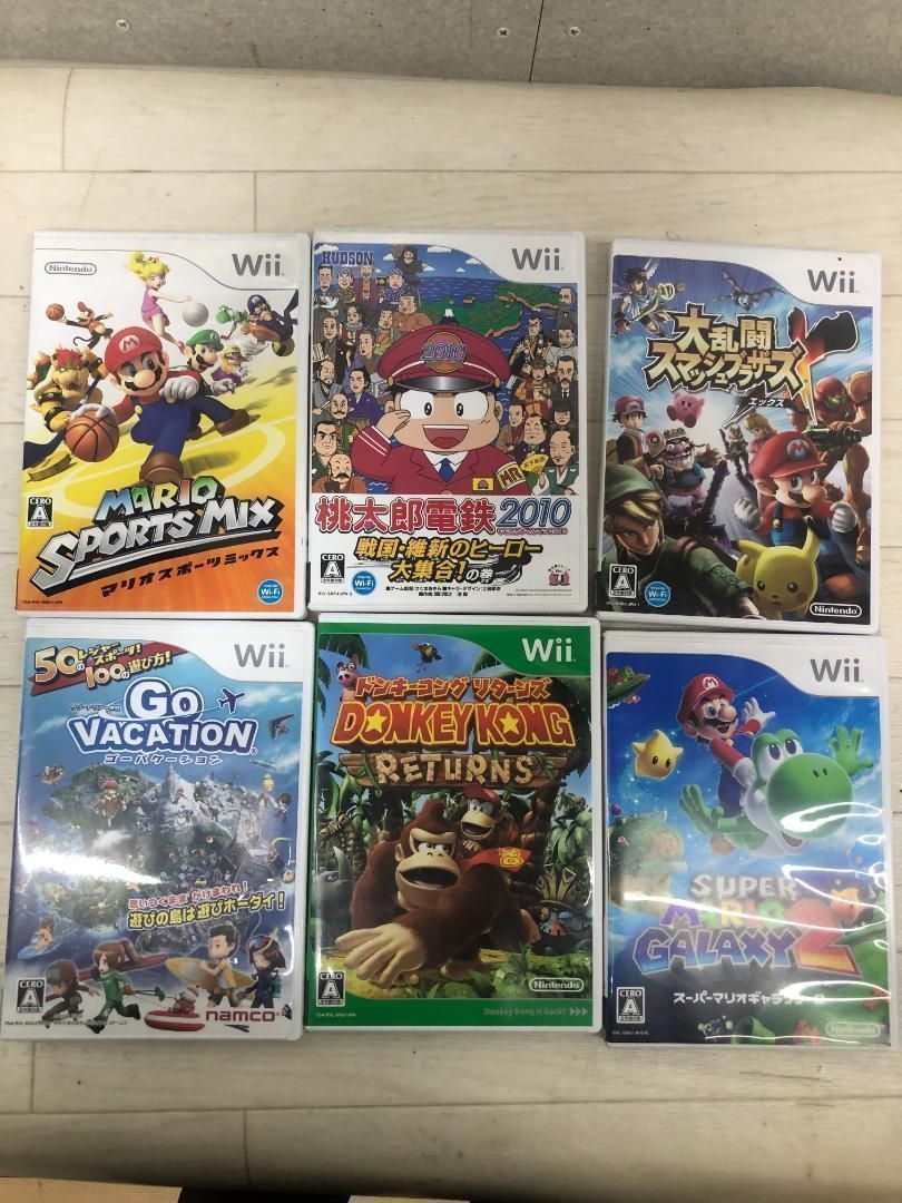 送料無料 Wiiソフト6本セット マリオスポーツミックス 大乱闘