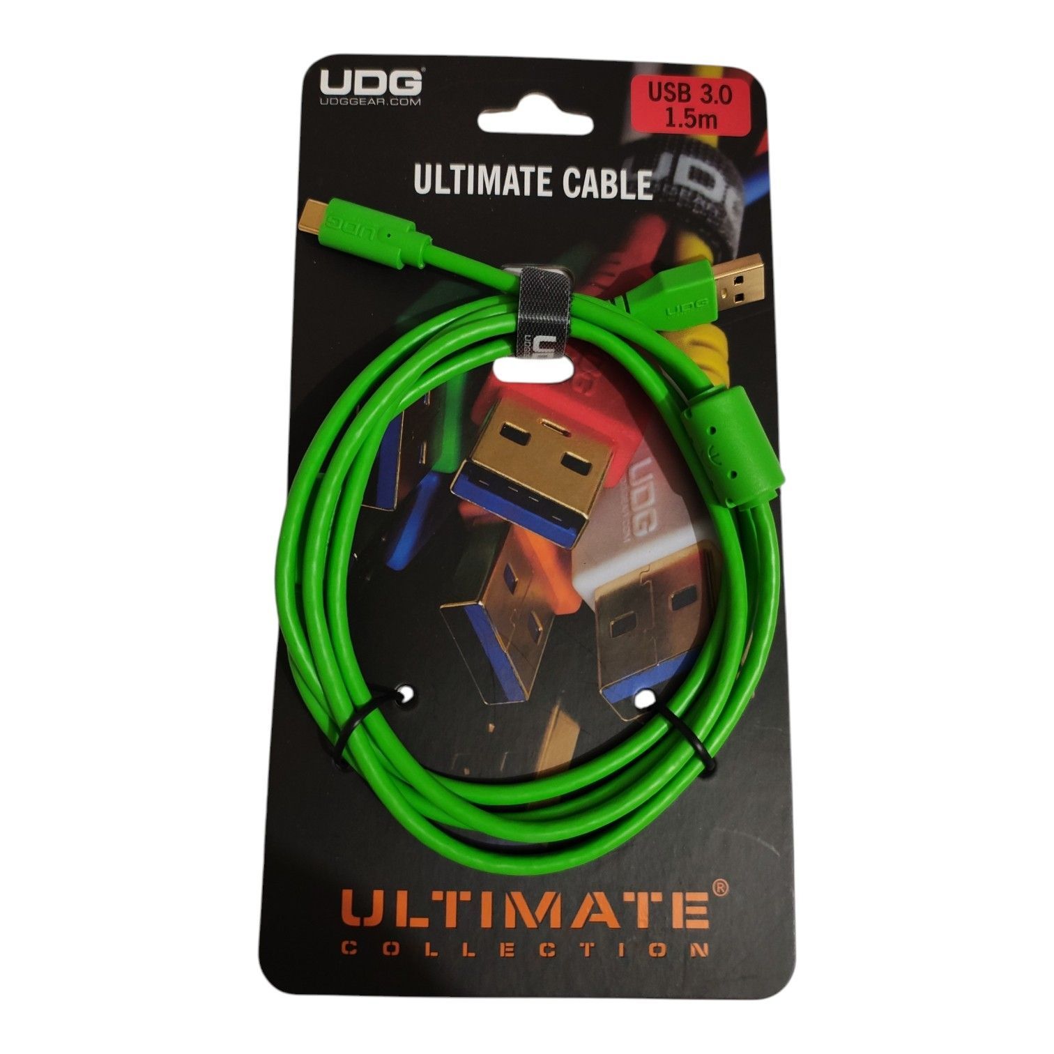 UDG U98001GR Ultimate USB Cable 3.0 C-A Green Straight 1.5m 8720908560551【WJ210】