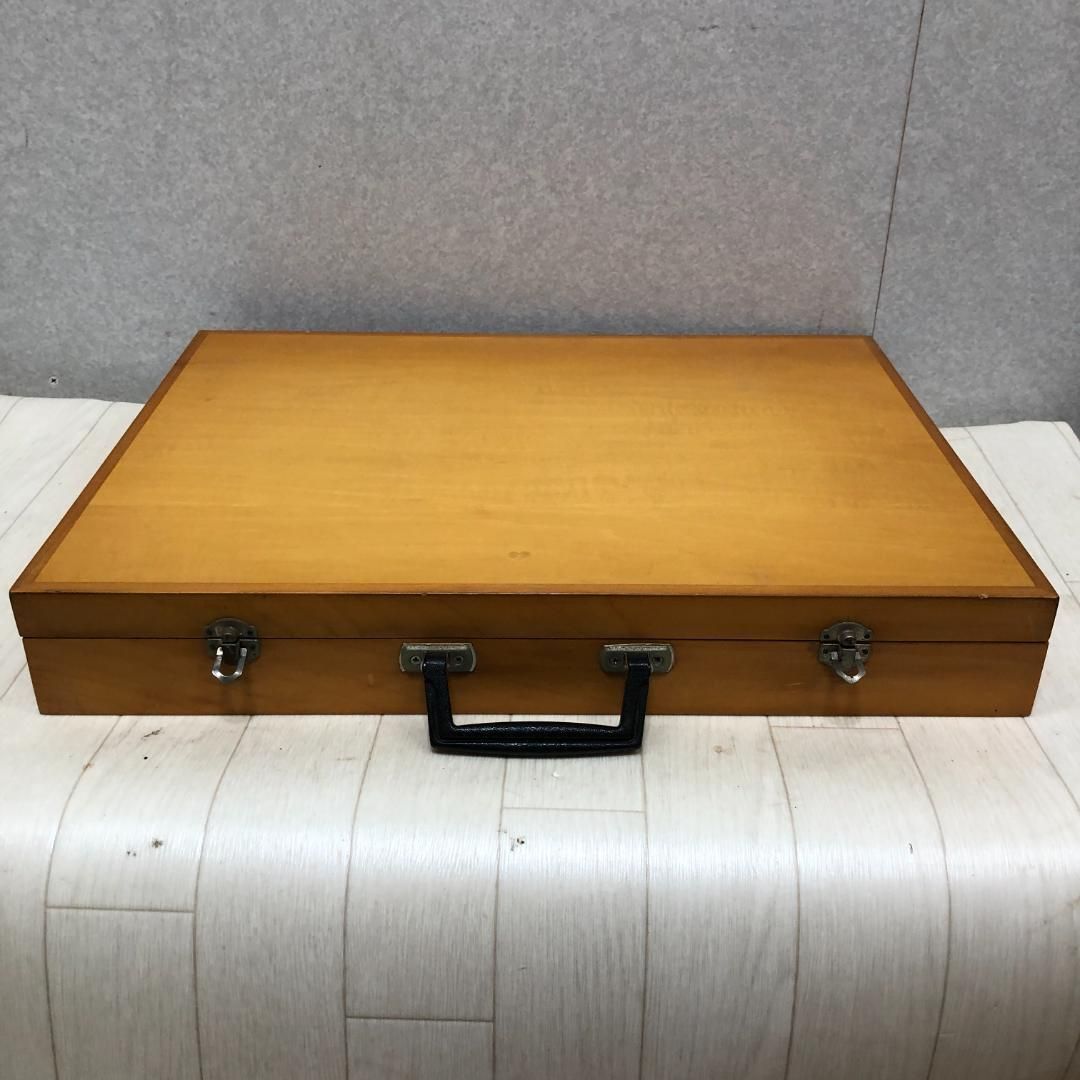 木製 画材ケース アートケース 木箱タイプ 取っ手付き 幅50cm 水彩 油絵 スケッチ 持ち運び用　250811-6 送料無料 木製 画材ケース アートケース 木箱タイプ 取っ手付き 幅50cm