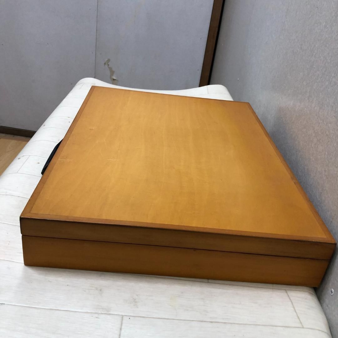 木製 画材ケース アートケース 木箱タイプ 取っ手付き 幅50cm 水彩 油絵 スケッチ 持ち運び用　250811-6 送料無料 木製 画材ケース アートケース 木箱タイプ 取っ手付き 幅50cm