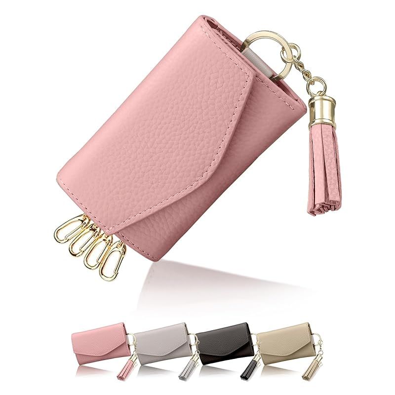 【新品】 Annekor キーケース 【高見え くすみカラー】 本革 鍵入れ レディース 女性 お札も入るポケット付 プレゼント ギフト 4連 牛革 キーホルダー 車 [アンコール] (くすみピンク) 0 4,283円