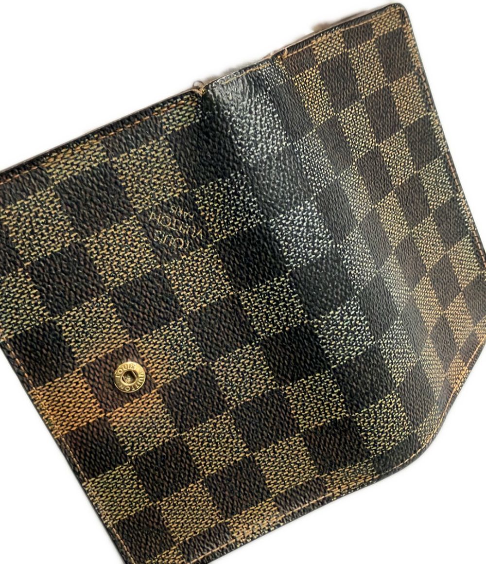 LOUIS VUITTON(ルイヴィトン) 2つ折り財布 ダミエ ポルトフォイユ・ヴィエノワ N61674 エベヌ ルイ・ヴィトン 二つ折り財布 ポルトフォイユ ヴィエノワ ダミエ