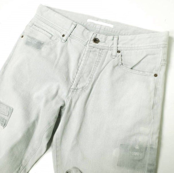 e JEANS イージーンズ 日本製 SLIM STRAIGHT 岡山児島 ダメージ＆リペア加工 スキニーデニムパンツ 171100801 23inch WHITE ジップフライ スリム ジーンズ 定価34,100円 ボトムス【新古品】【中古】【e JEANS】 楽天市場】e JEANS イージーンズ 日本製 SLIM STRAIGHT 岡山児島