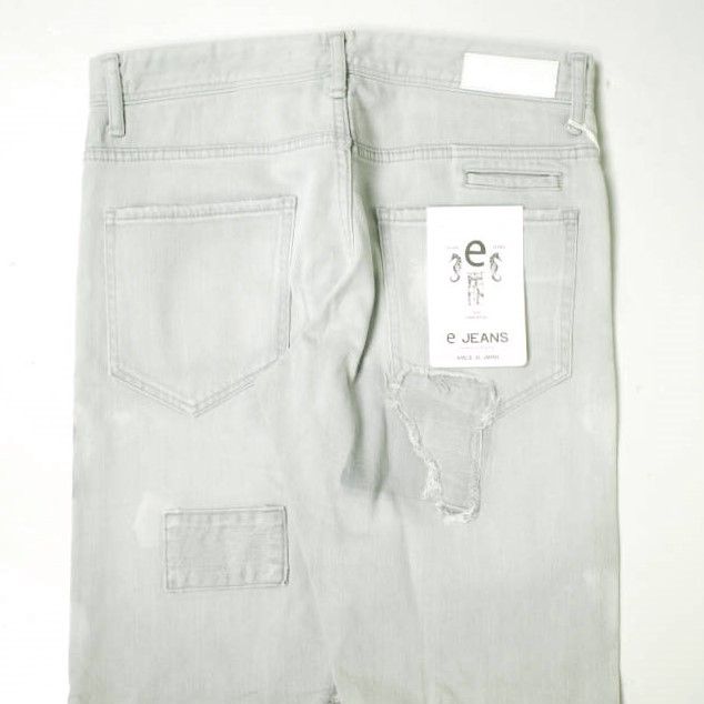 新品 e JEANS イージーンズ 日本製 STRAIGHT 岡山児島 ダメージ