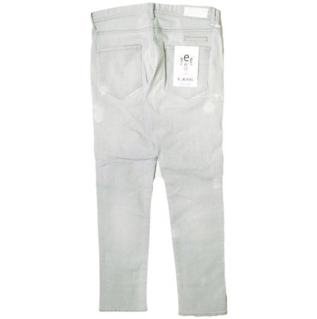 e JEANS イージーンズ 日本製 SEA HORSE SLIM 岡山児島 ダメージ加工 スキニーデニムパンツ e-801 4 Aqua Gray ボタンフライ スリム ジーンズ 定価35,200円 ボトムス【新古品】【中古】【e JEANS】 楽天市場】e JEANS イージーンズ 日本製 SEA HORSE SLIM 岡山児島