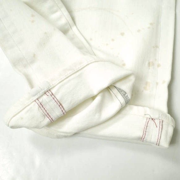 新品 e JEANS イージーンズ 岡山児島 ペイント加工 ストレッチスキニー 