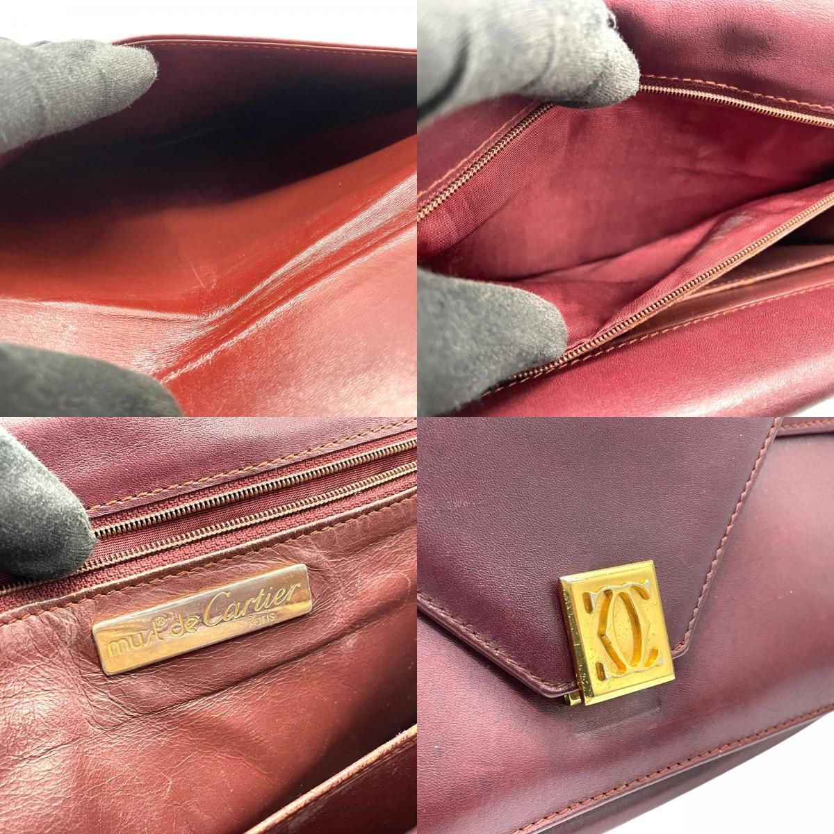 Cartier カルティエ Must de Cartier レザー ショルダーバッグ
