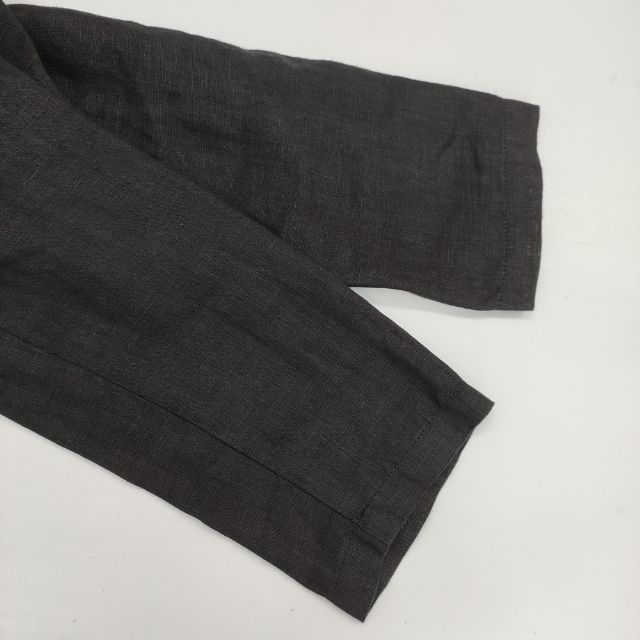 fog linen work リトアニア製 リネン 羽織 ジャケット カーディガン ブラック レディース フォグリネンワーク【中古】6-0405M∞ fog linen work リトアニア製 リネン 羽織 ジャケット カーディガン