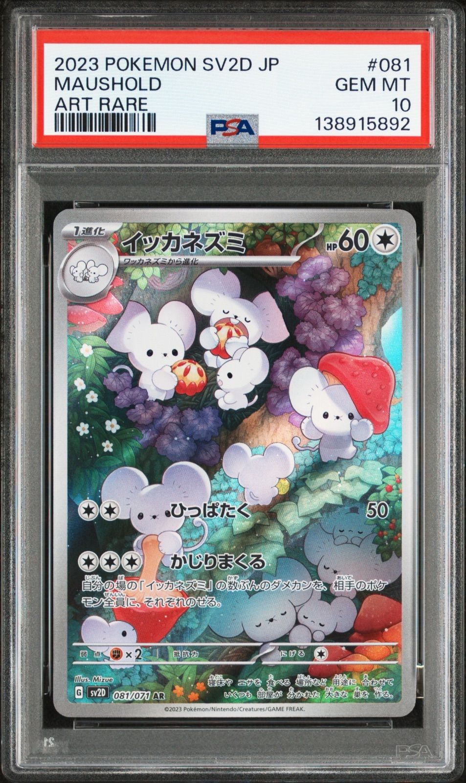 ポケモンカード　イッカネズミ　AR　PSA10　ワンオーナー品 PSA10 イッカネズミ AR sv2d-081 ワンオーナー品 ポケモンカード鑑定品