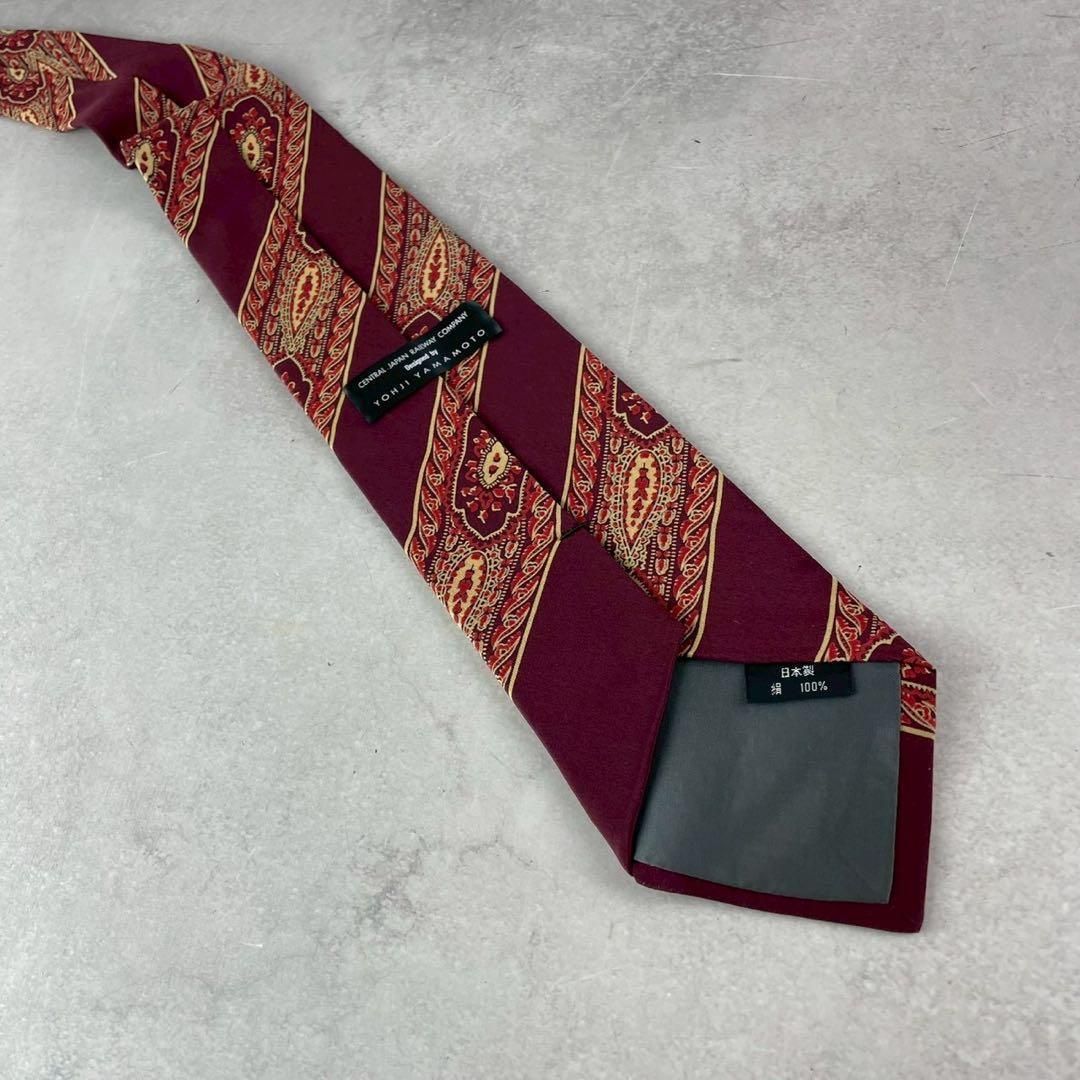 Yohji Yamamoto A tie JR Paisley silk red - メルカリ