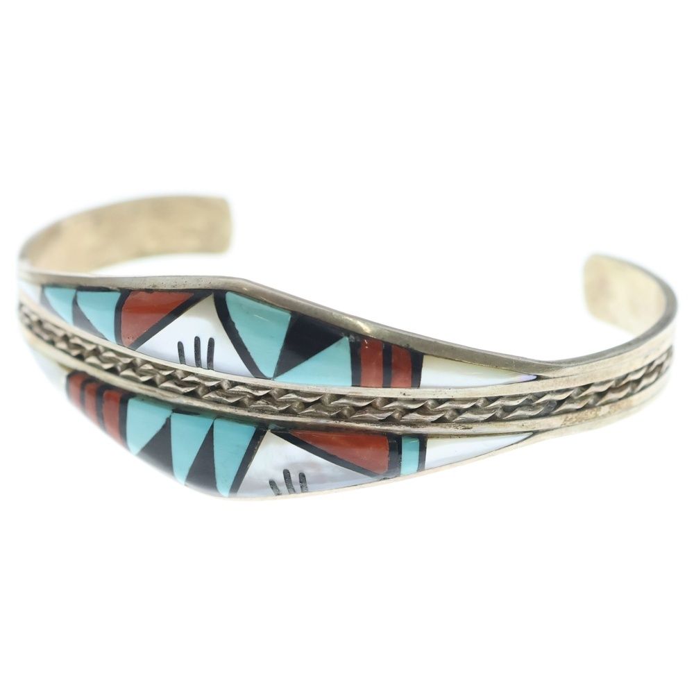 INDIAN JEWELRY インディアンジュエリー ZUNI ズニ族 インレイワーク バングル ブレスレット シルバー INDIAN JEWELRY (インディアンジュエリー) ZUNI ズニ族 インレイワーク
