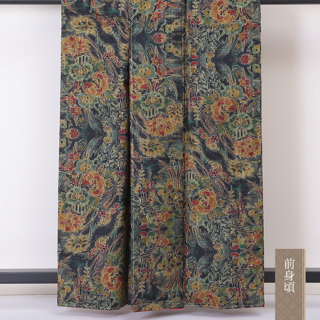 未使用品 紬（大島紬） 袷 身丈160cm 裄丈62cm 正絹 Sランク Lサイズ