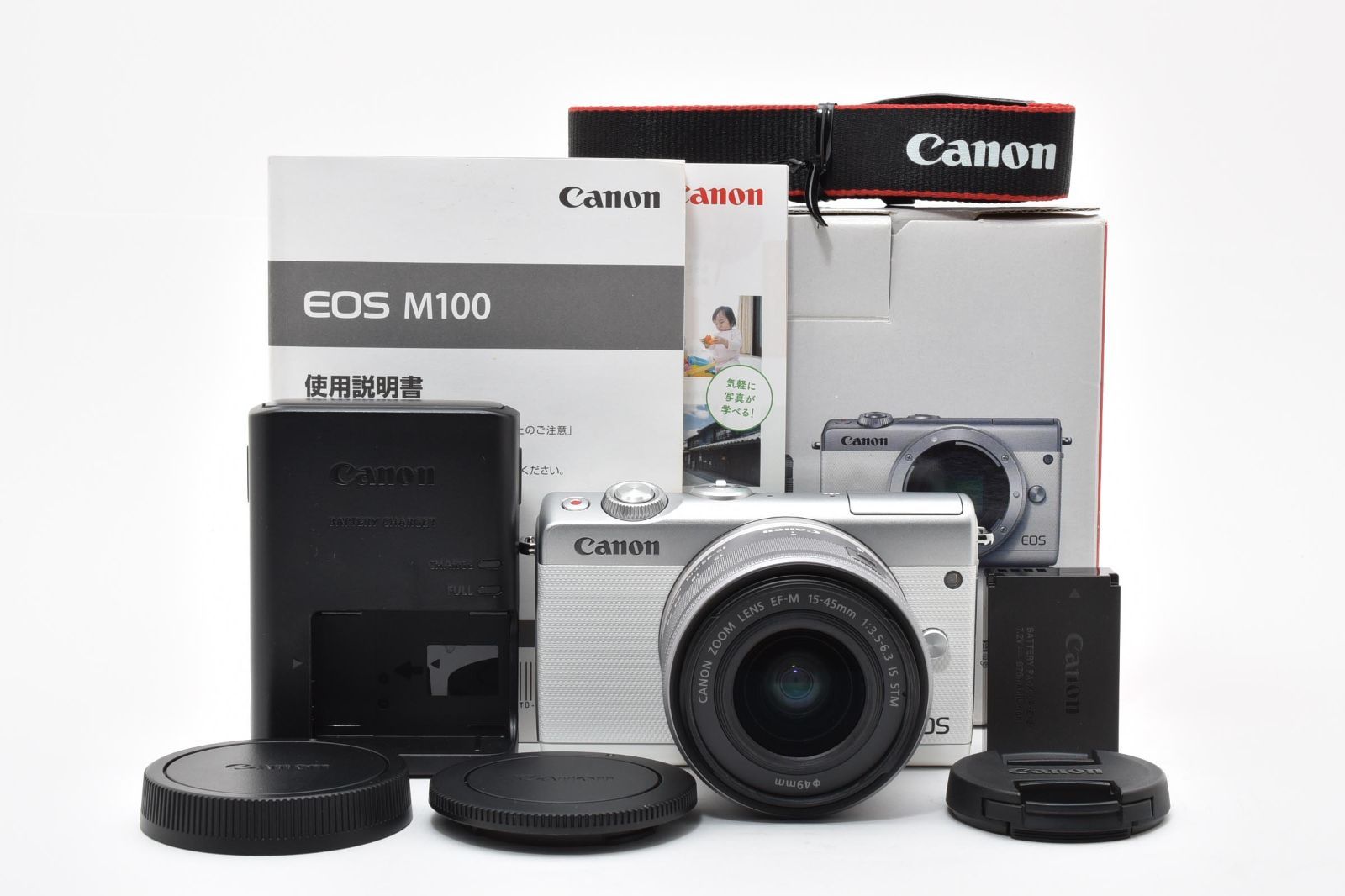 返品保証】美品｜Canon EOS M100 ボディ ホワイト ミラーレス一眼 