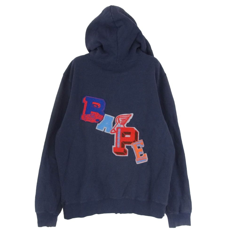 A BATHING APE アベイシングエイプ 001ZPE701007X ワッペン付き 裏起毛 