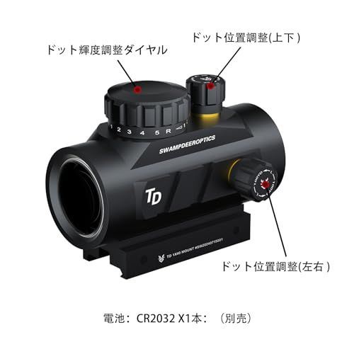 SWAMP DEER 1X40 ドットサイト レッド/グリーン各5段階調整ダット